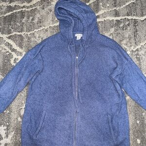 Rachel Zoe Women's Blue Zip-Up Hoodie